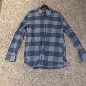 Hugo Boss plaid button down XL slim fit